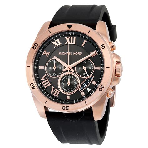 michael kors chronograph black rubber strap|Michael Kors Chronograph Rubber Strap and Black Dial Men's.